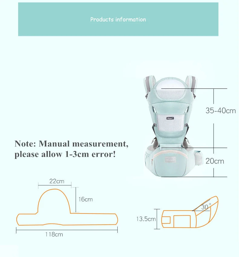 Porte-bébé ceinture tabouret multifonction