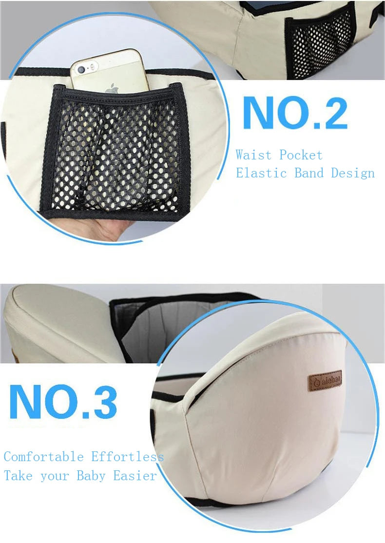 Ceinture porte-bébé à siège de hanche réglable