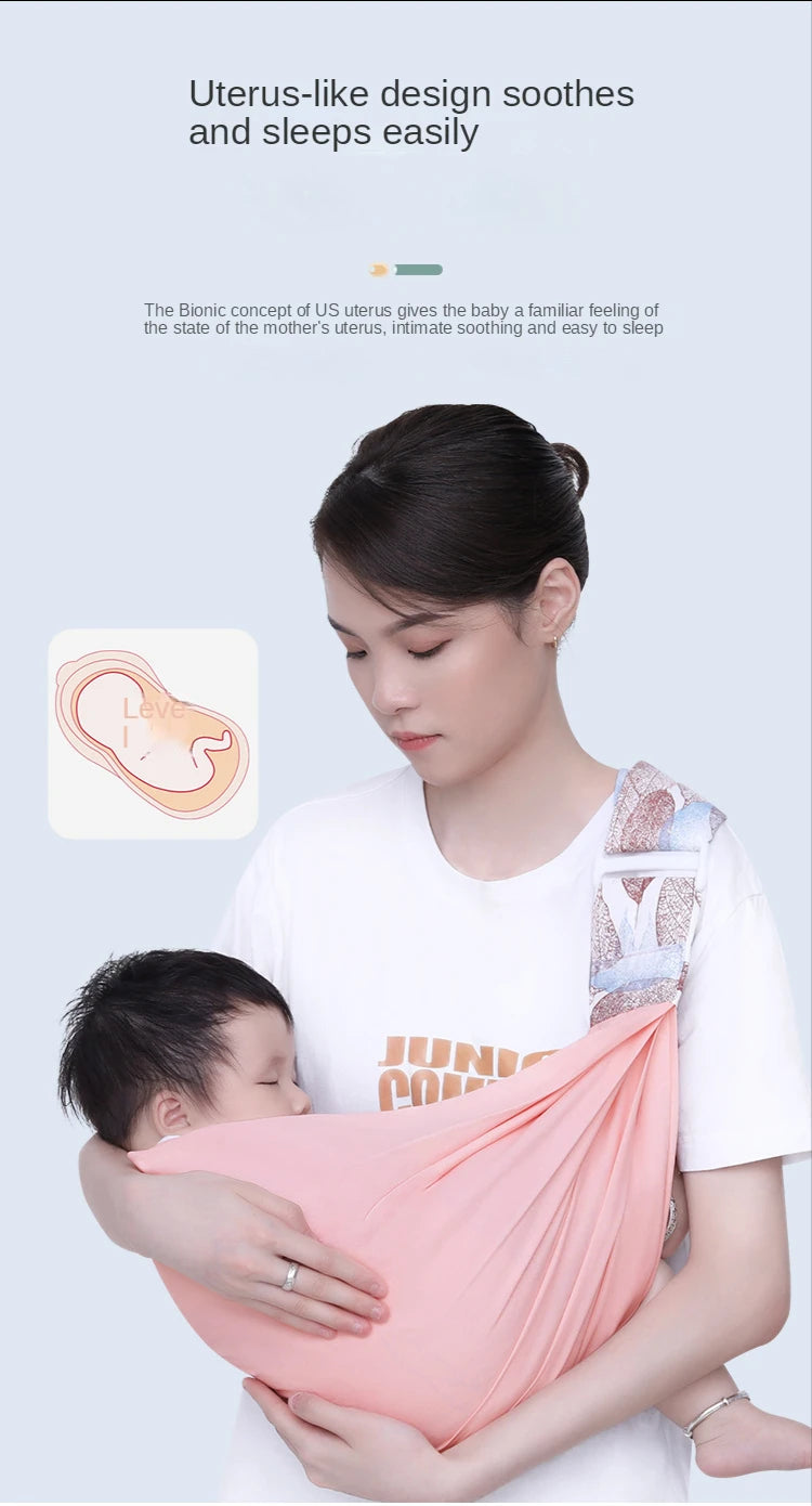 Sling porte-bébé ajustable en tissu ou mesh