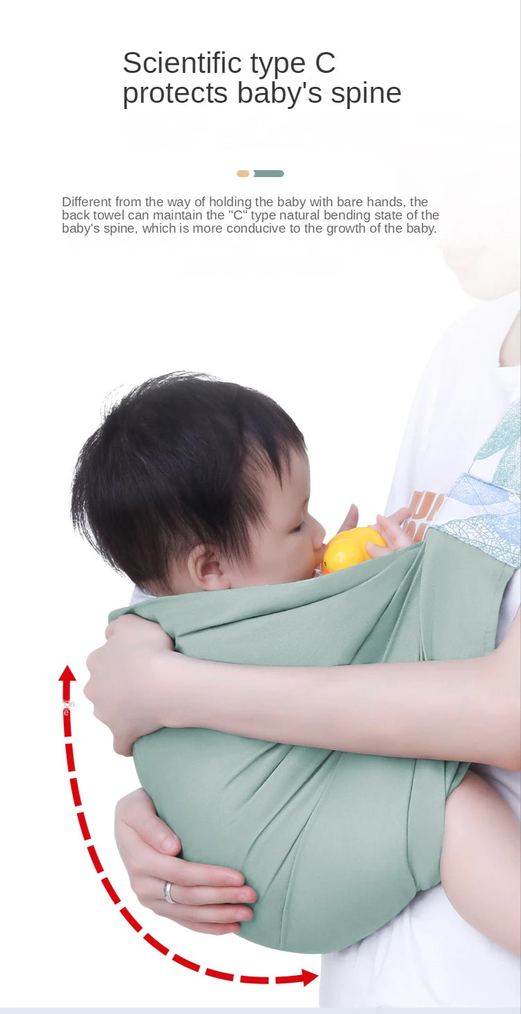 Sling porte-bébé ajustable en tissu ou mesh