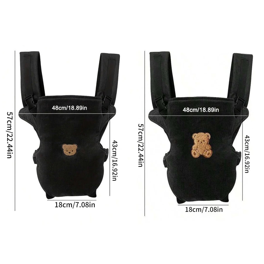 Porte-bébé ventral et dorsal 4-en-1 motif ours