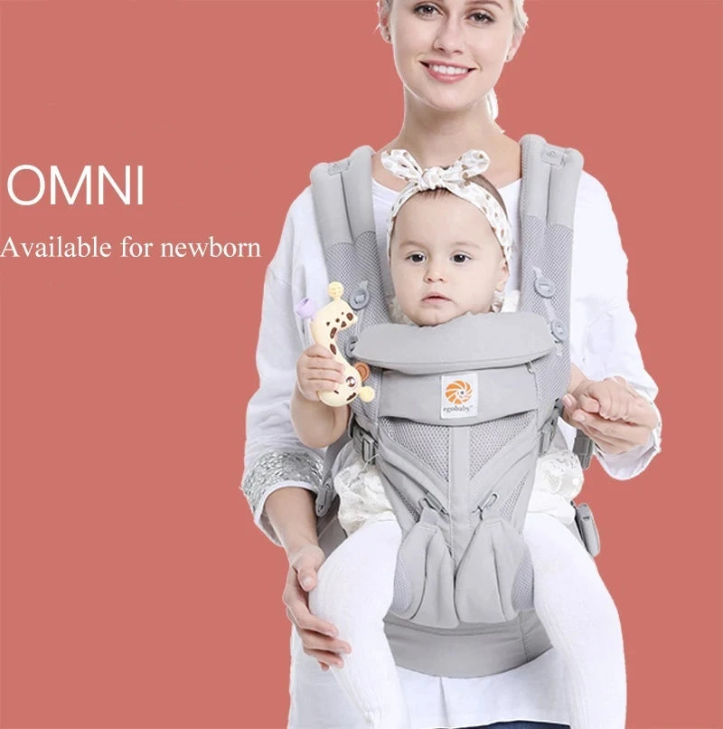 Porte-bébé ergo 360 en mesh respirant d'été