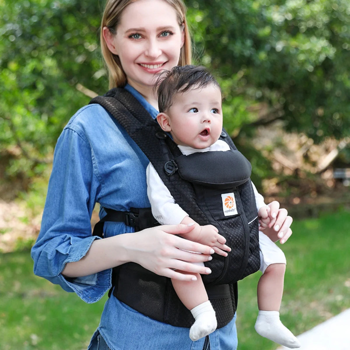 Porte-bébé à siège de hanche ergonomique ventral