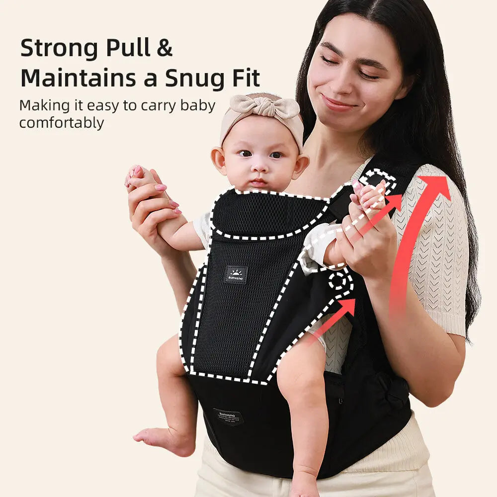 Porte-bébé sécurisé 4-24 mois en mesh aéré