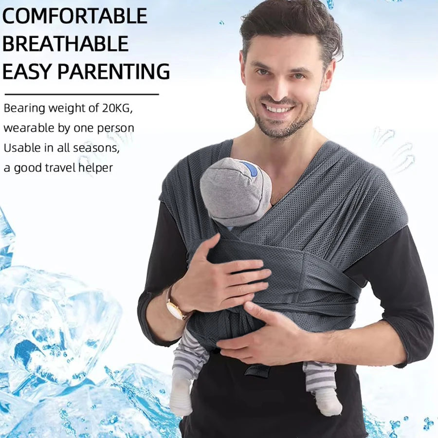 Porte-bébé pour maman en coton et mesh