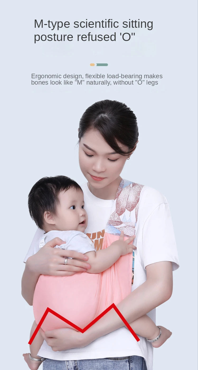 Sling porte-bébé ajustable en tissu ou mesh