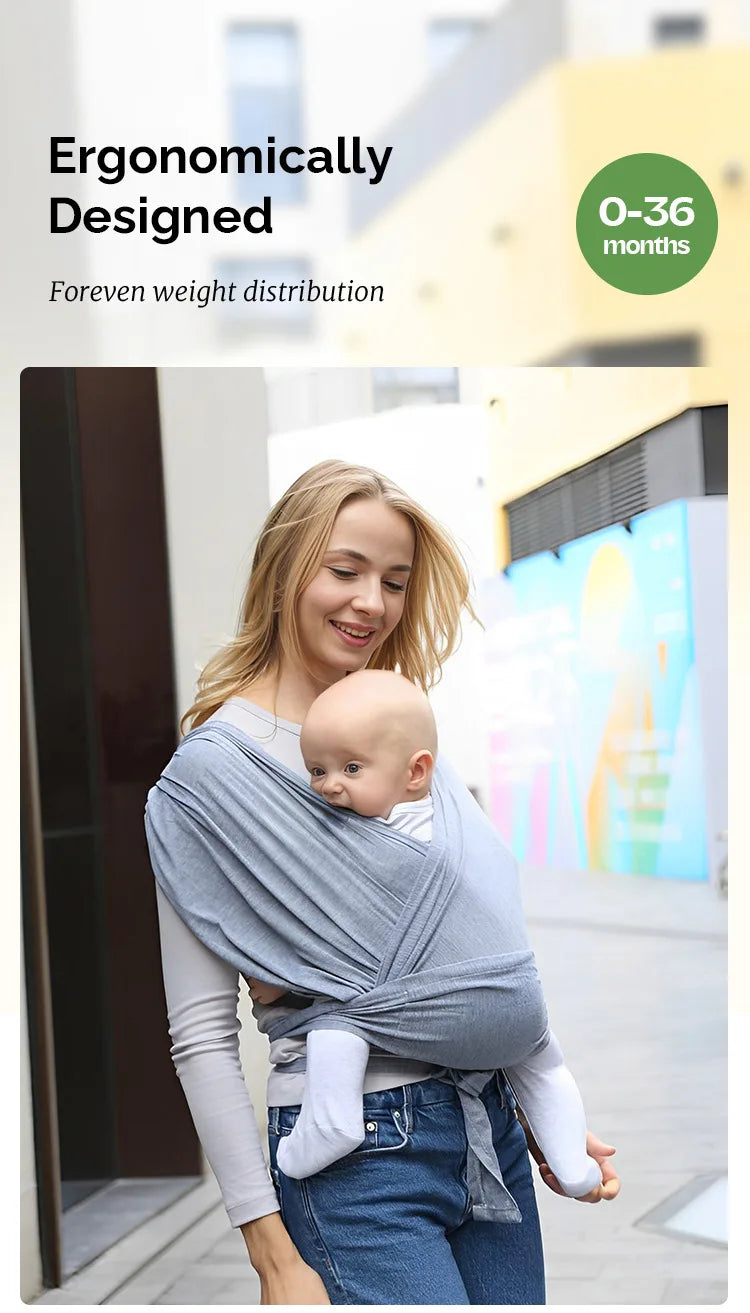Porte-bébé sans nœud en coton doux 0-36 mois