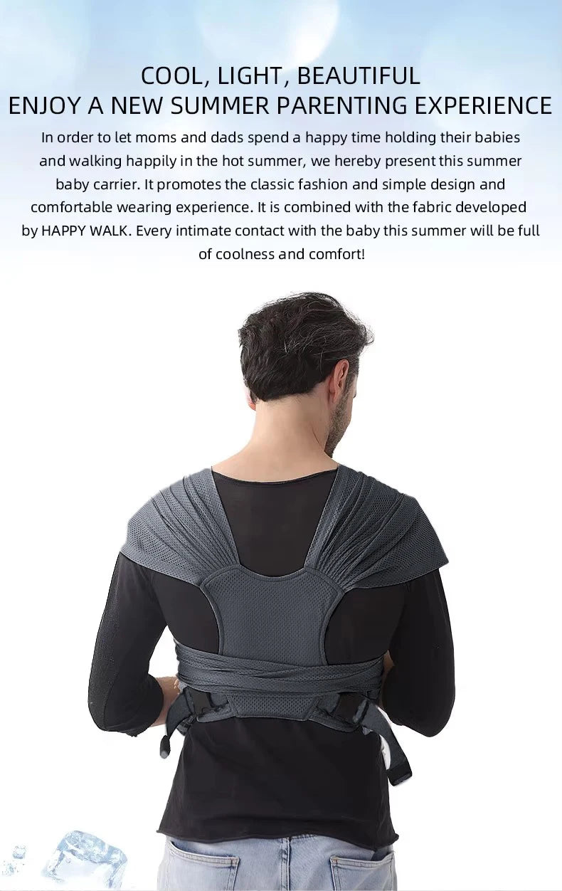 Porte-bébé pour maman en coton et mesh