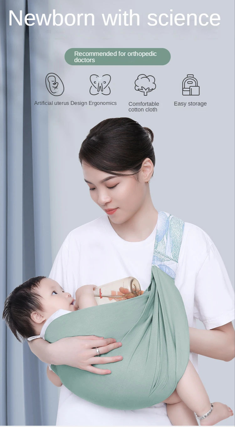 Sling porte-bébé ajustable en tissu ou mesh