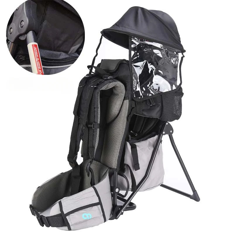 Porte-bébé pour rando pliable à armature