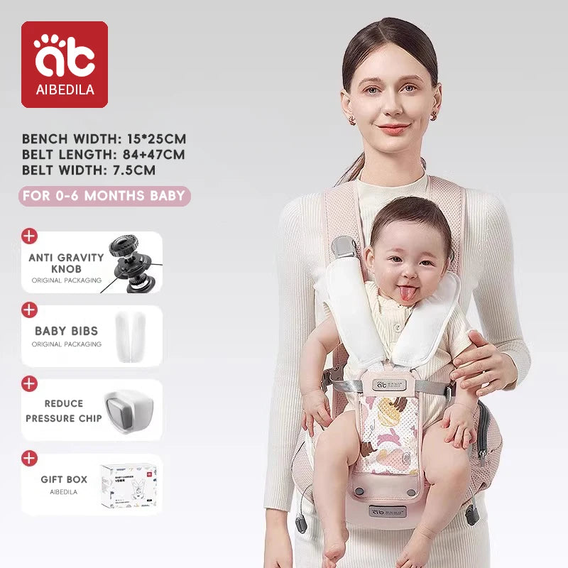 Porte-bébé 0-6 mois ergonomique multiposition