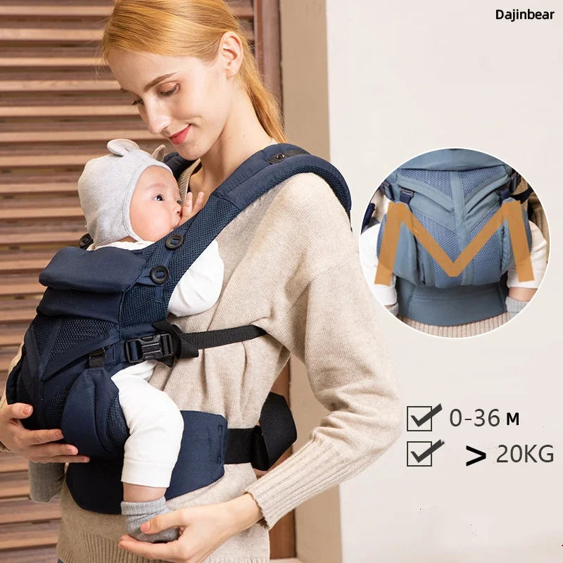 Porte-bébé omni 360 en coton respirant évolutif