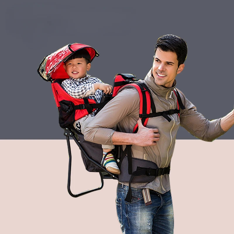 Porte-bébé pour rando pliable à armature porté dans le dos