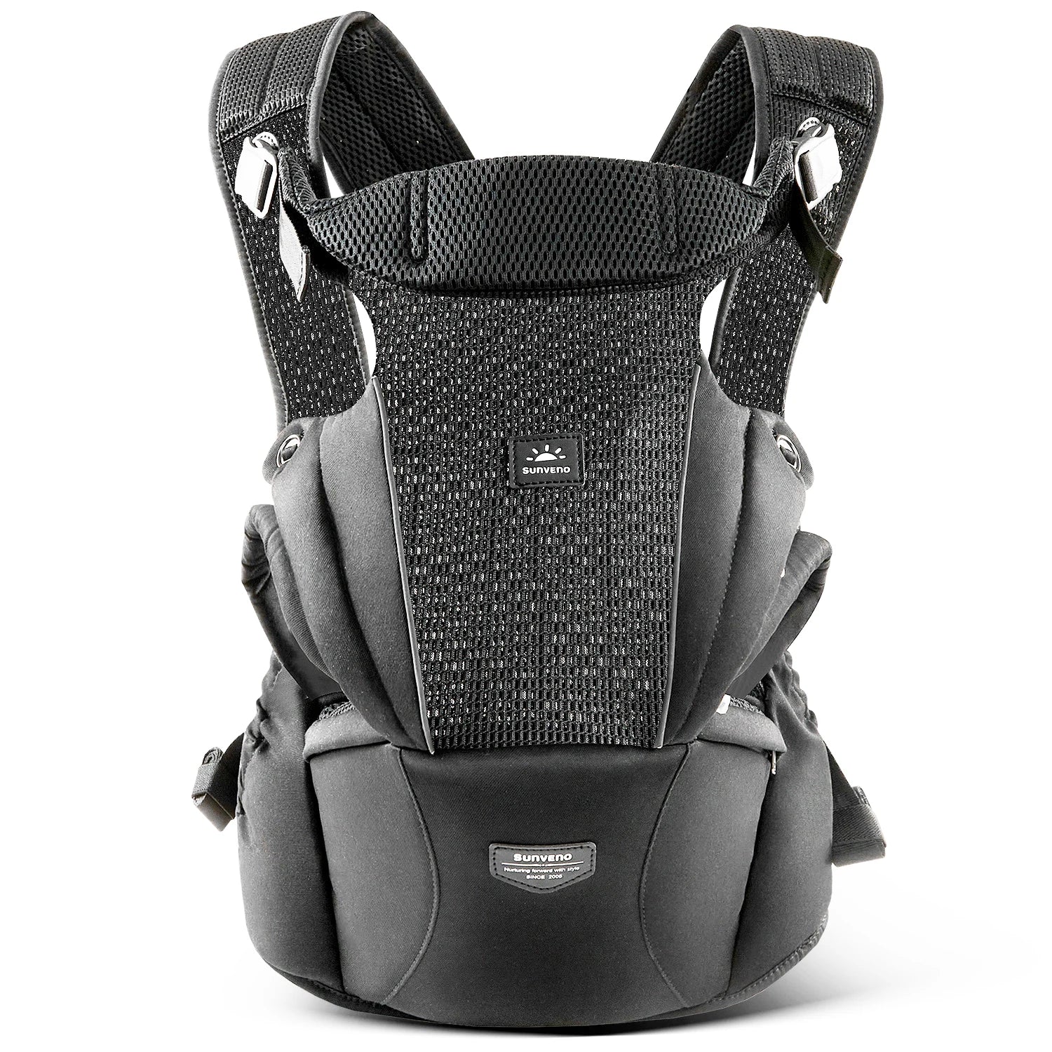 Porte-bébé sécurisé 4-24 mois en mesh aéré porté en ventral