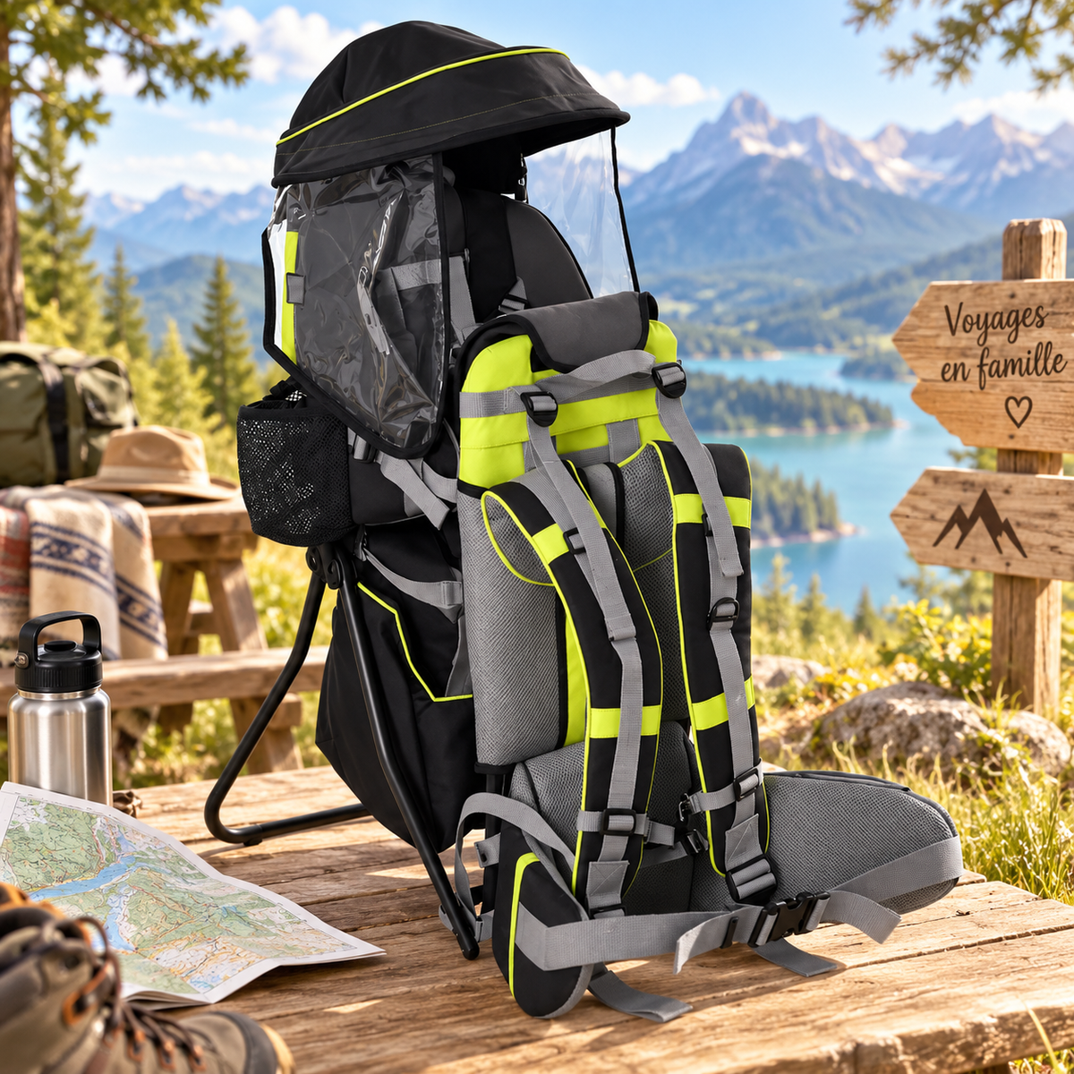 Sac à dos porte-bébé pliable pour voyage