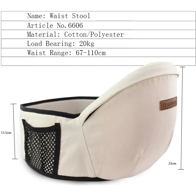 Ceinture porte-bébé à siège de hanche réglable