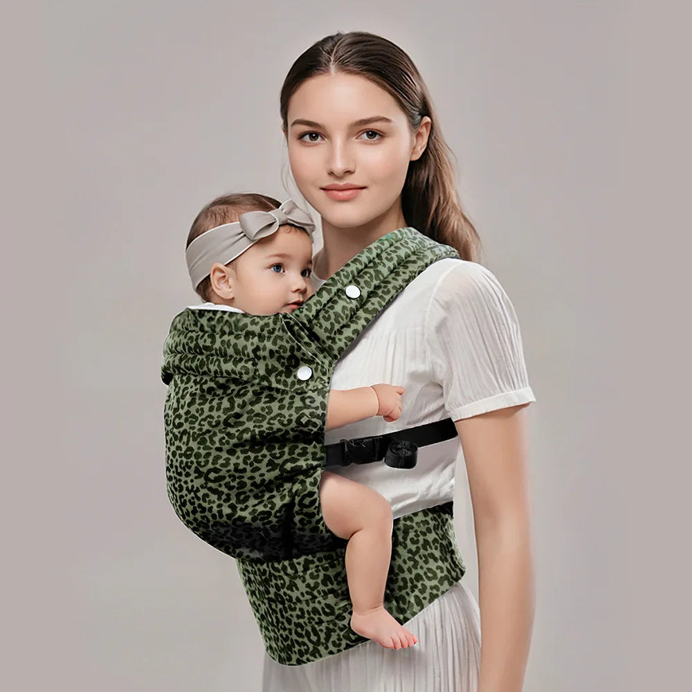 Porte-bébé pied-de-poule & léopard tendance