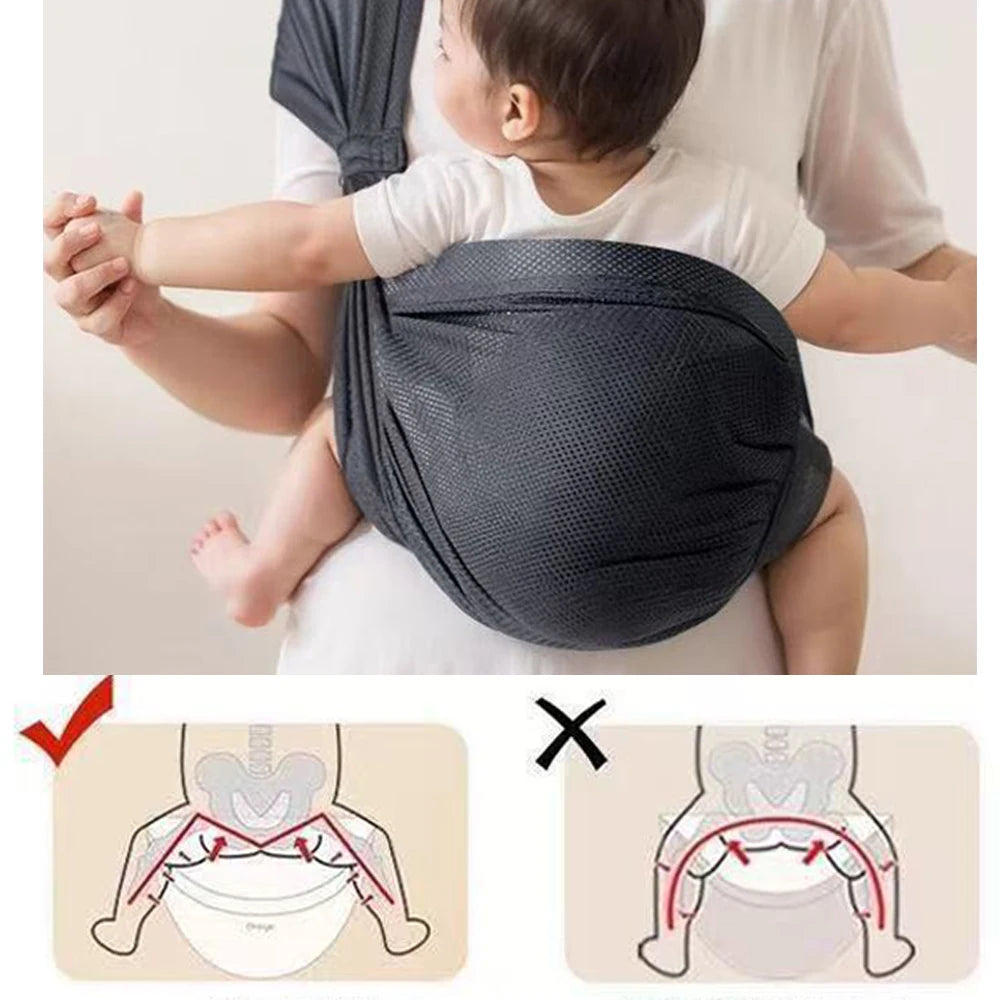 Porte-bébé à enfiler portable pour nouveau-né