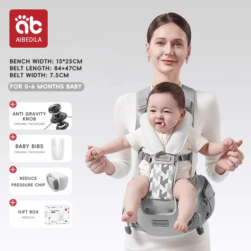 Porte-bébé 0-6 mois ergonomique multiposition
