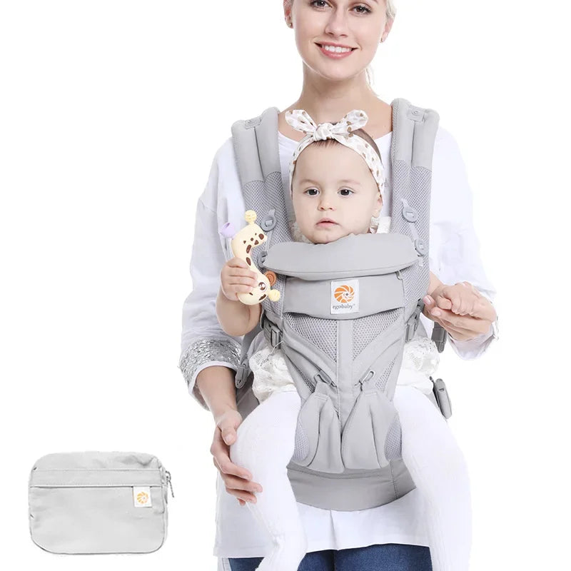 Porte-bébé omni 360 en coton respirant porté en ventral
