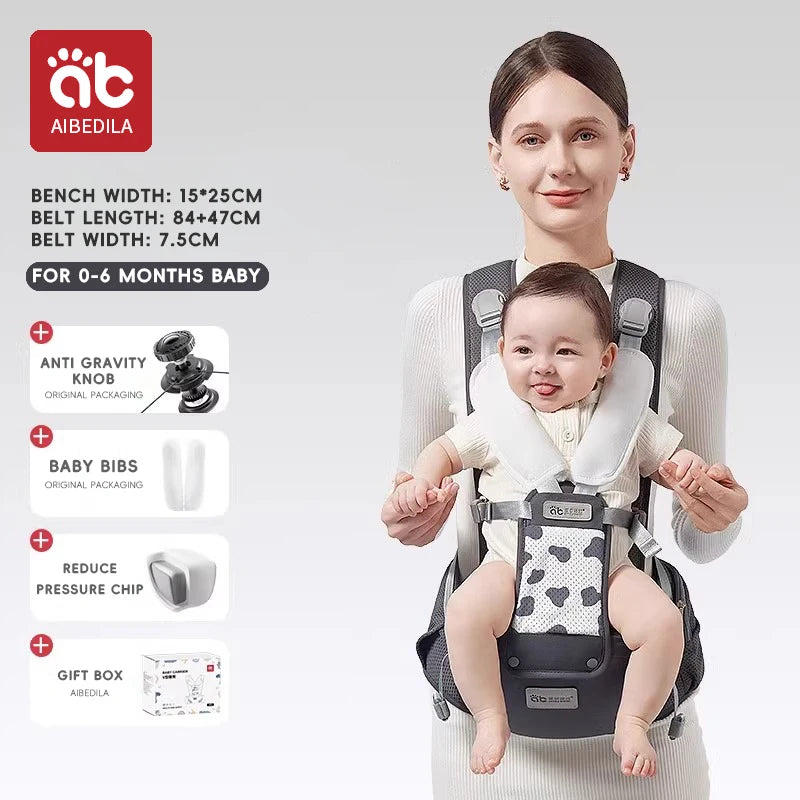 Porte-bébé 0-6 mois ergonomique multiposition