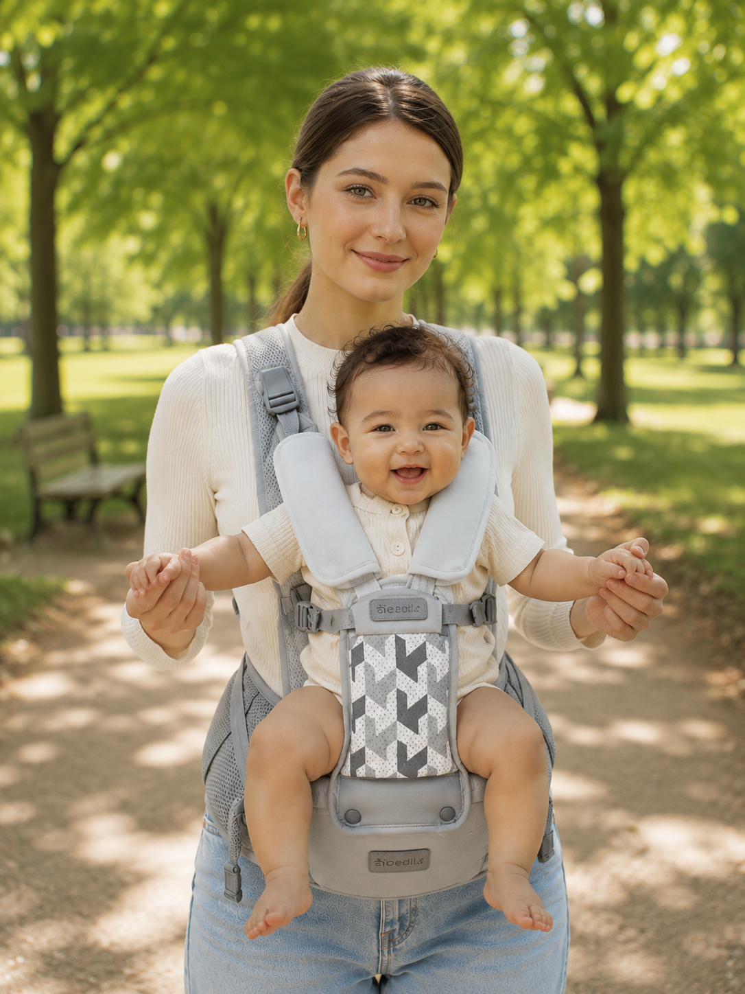 Porte-bébé 0-6 mois ergonomique multiposition